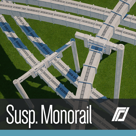 シティーズ スカイライン Suspended Monorail モノレール軌道追加mod