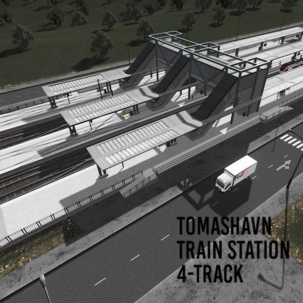 シティーズ スカイライン Tomashavn Train Station 4 Track 4線路駅mod